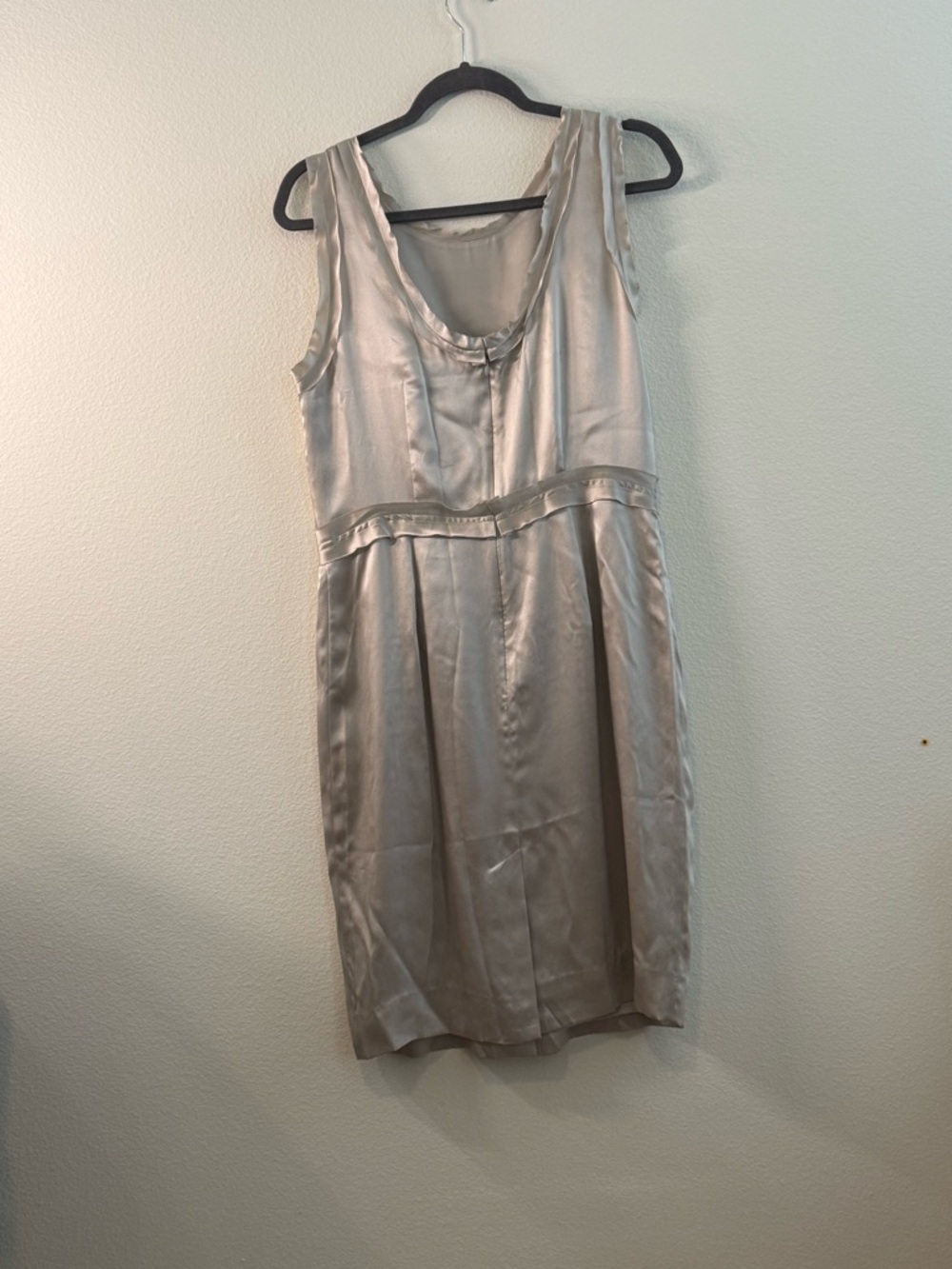 Banana Republic Satin Sheath Dress in Light Silver - Picture 2 of 2